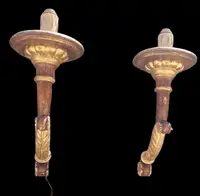 A pair of 19th-century Italian Empire-style wall sconces