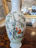 Chinese porcelain vase with polychrome enamel decoration