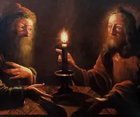 Trophime Bigot - a striking 17th-century painting, “Christ and Nicodemus,” 107x133 cm –
