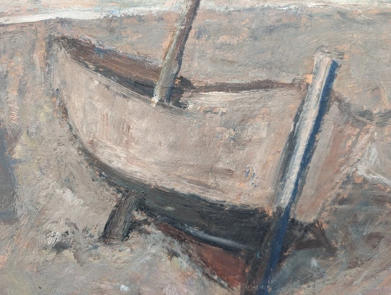 Giuseppe Manfredi (Seravezza, 1934 – Montecatini Terme, 1987) « Barca in secca », 1971