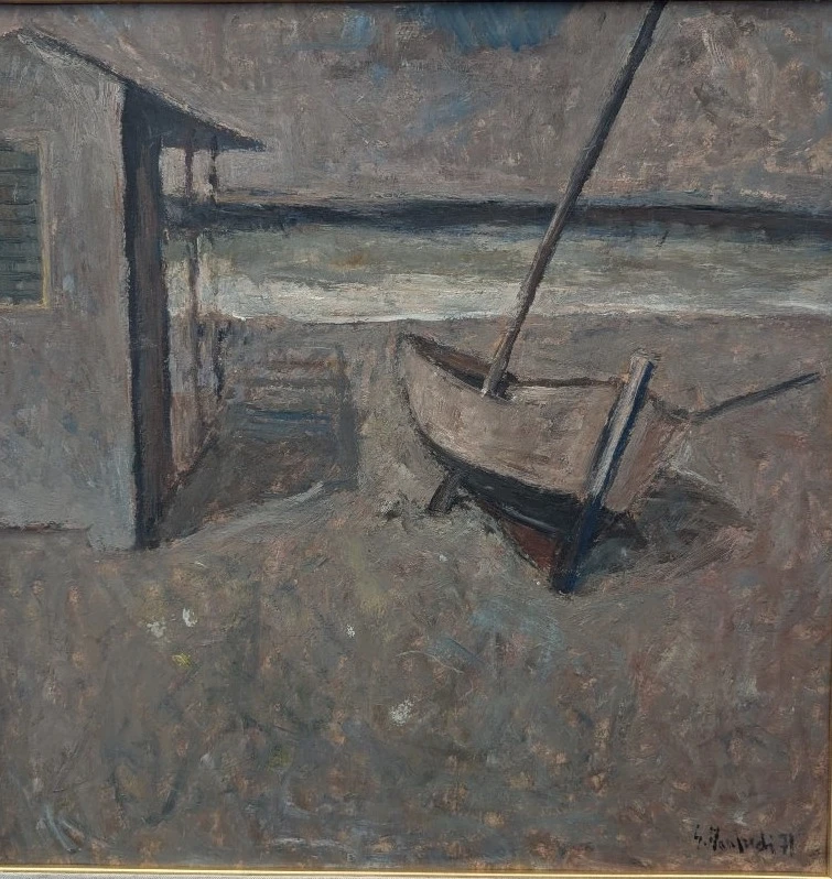 Giuseppe Manfredi (Seravezza, 1934 – Montecatini Terme, 1987) « Barca in secca », 1971