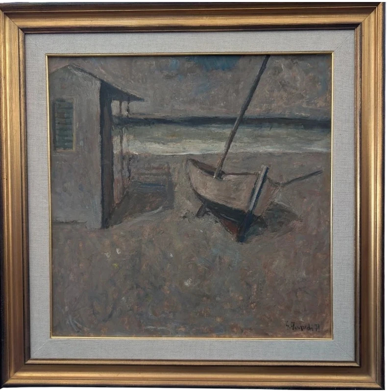 Giuseppe Manfredi (Seravezza, 1934 – Montecatini Terme, 1987) « Barca in secca », 1971