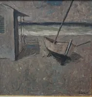 Giuseppe Manfredi (Seravezza, 1934 – Montecatini Terme, 1987) « Barca in secca », 1971