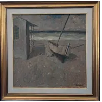 Giuseppe Manfredi (Seravezza, 1934 – Montecatini Terme, 1987) « Barca in secca », 1971