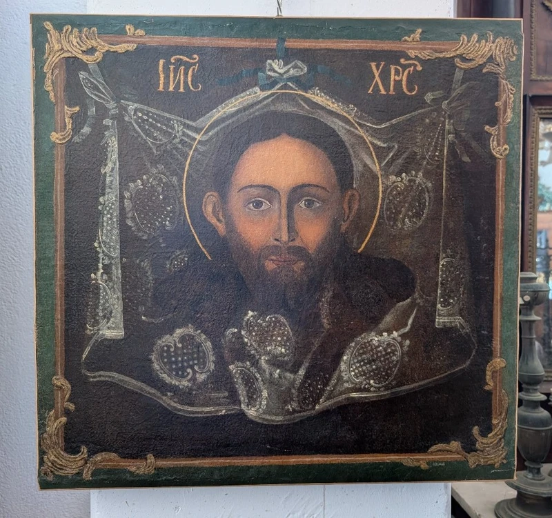 Volto di Cristo "Acheropita" – Icona su tela, inizi del XVIII secolo