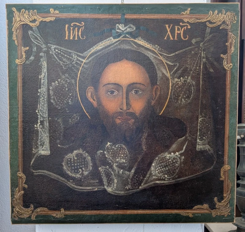 Volto di Cristo "Acheropita" – Icona su tela, inizi del XVIII secolo