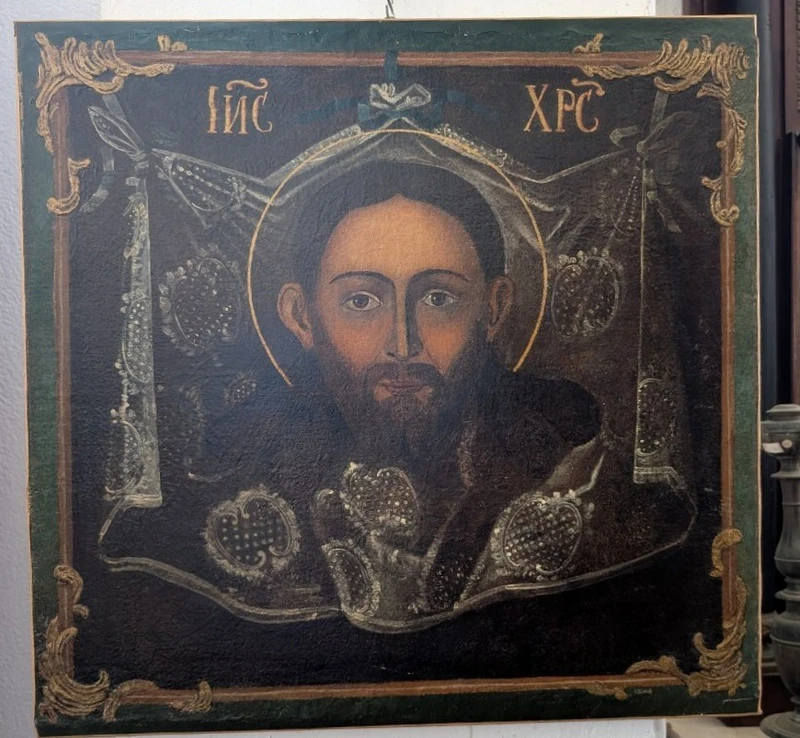 Volto di Cristo "Acheropita" – Icona su tela, inizi del XVIII secolo