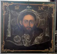 Volto di Cristo "Acheropita" – Icona su tela, inizi del XVIII secolo