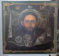 Volto di Cristo "Acheropita" – Icona su tela, inizi del XVIII secolo