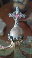 Grande couronne en laiton doré – pour statues – ornée de pierres, XIe SIÈCLE