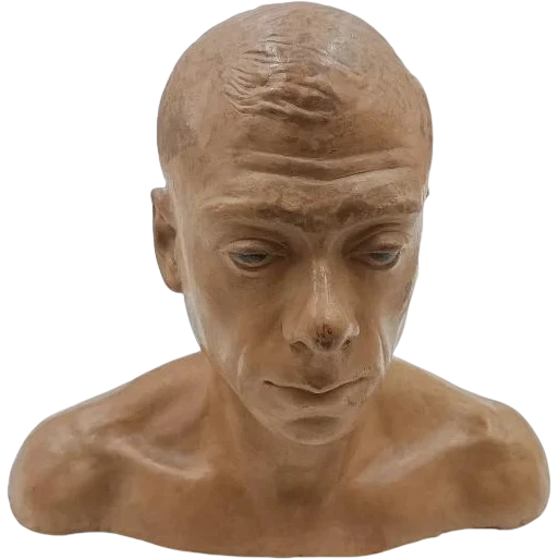 Half-bust sculpture of a man, dated 1946 - VINCENZI CESARINO (1914–2011)