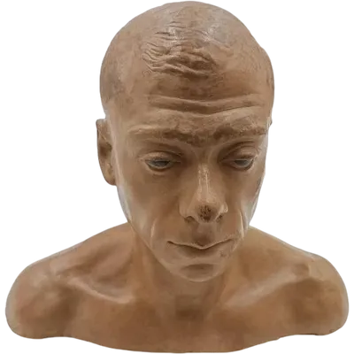 sculpture représentant un buste d'homme, datée de 1946 - VINCENZI CESARINO (1914-2011)