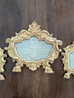 Triptych of Genoese Cantaglorie in Gilded Wood