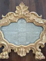 Triptych of Genoese Cantaglorie in Gilded Wood