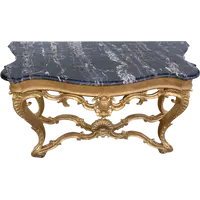 Console romaine en bois doré et marbre de Portoro
