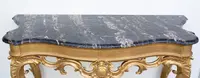 Console romaine en bois doré et marbre de Portoro