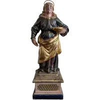 Sainte Lucie – Sculpture en bois polychrome et dorée, première moitié du XIXe siècle