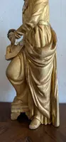 L'Éducation de la Vierge – Sculpture en bois doré, Italie, début du XIXe siècle