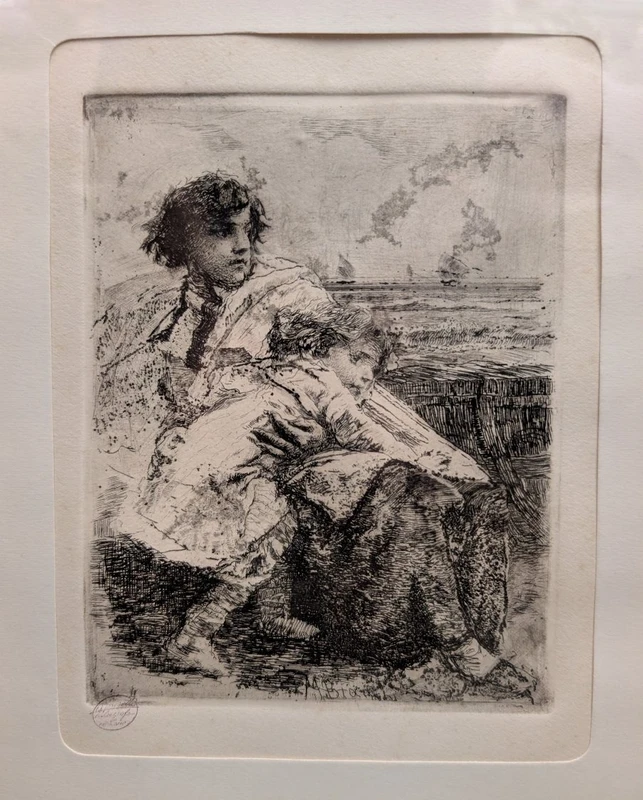Mosè Bianchi 1840–1904 – Set of three original etchings – Calcografia Antonio Fusetti, Milan