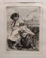 Mosè Bianchi 1840–1904 – Set of three original etchings – Calcografia Antonio Fusetti, Milan