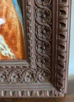 Placca in maiolica Molaroni, Pesaro – Madonna con Bambino e Agnello Inizi del XX secolo