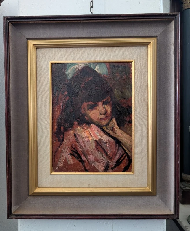 Alessandro Milesi (1856–1945) – Portrait d'une jeune fille
