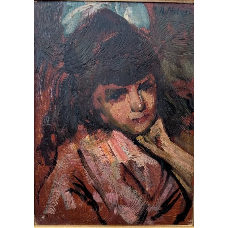 Alessandro Milesi (1856–1945) – Portrait d'une jeune fille