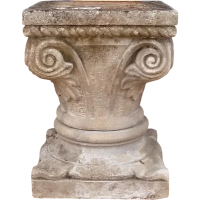 Lower carved stone capital