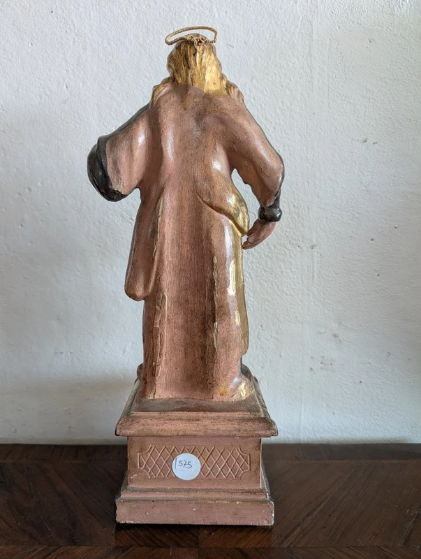 Sainte Lucie – Sculpture en bois polychrome et dorée, première moitié du XIXe siècle