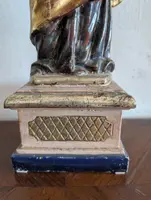 Sainte Lucie – Sculpture en bois polychrome et dorée, première moitié du XIXe siècle