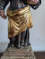 Sainte Lucie – Sculpture en bois polychrome et dorée, première moitié du XIXe siècle
