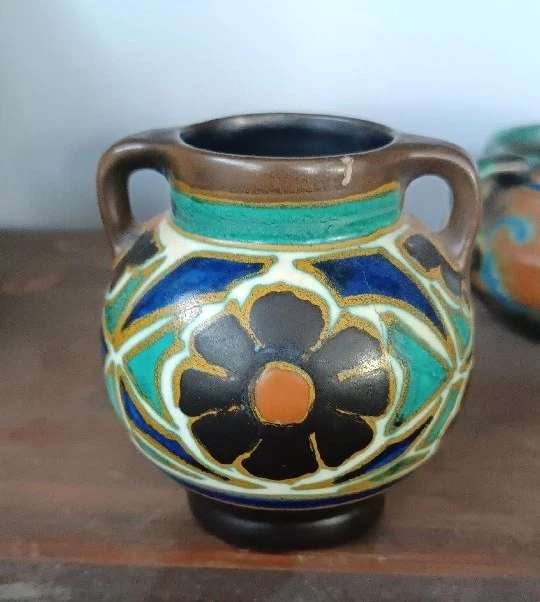 Set of 8 ceramic jars made by GOUDA in the early 1900s