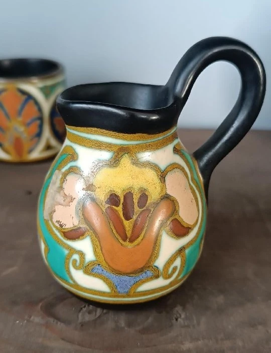 Set of 8 ceramic jars made by GOUDA in the early 1900s