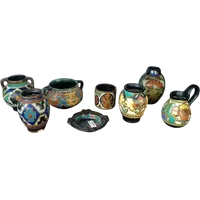 Set of 8 ceramic jars made by GOUDA in the early 1900s