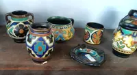 Set of 8 ceramic jars made by GOUDA in the early 1900s