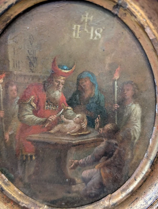 The Circumcision of Christ – Oil painting on metal plate, early 19th century