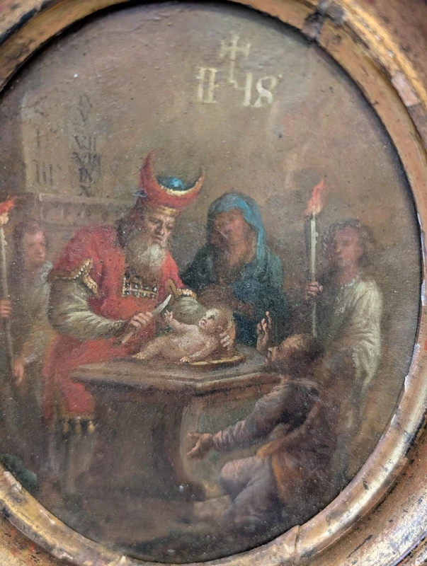 The Circumcision of Christ – Oil painting on metal plate, early 19th century