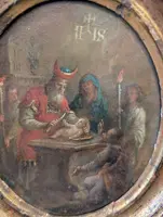 The Circumcision of Christ – Oil painting on metal plate, early 19th century