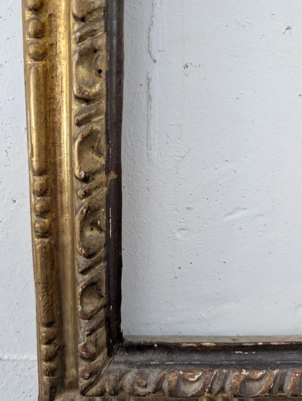Italian wooden frame gilded with pure gold, Italy, 18th century