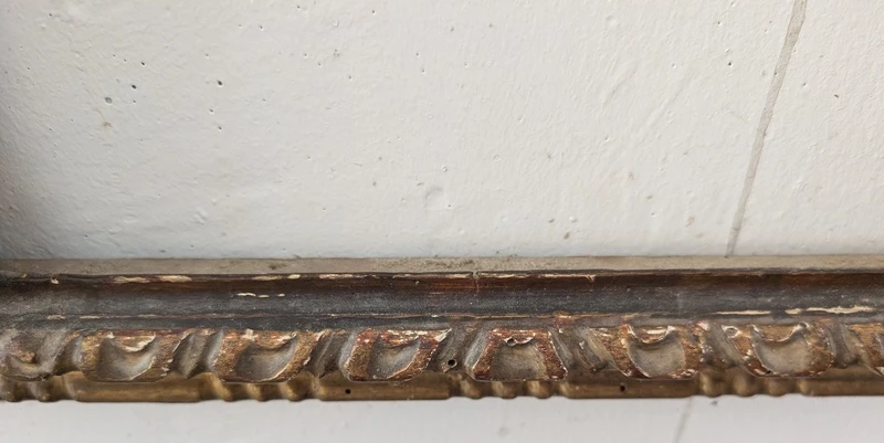 Italian wooden frame gilded with pure gold, Italy, 18th century