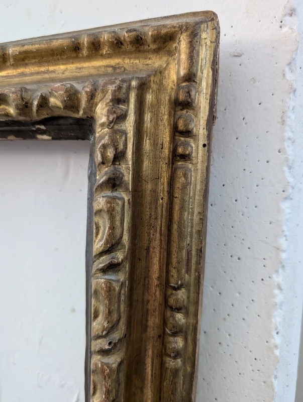 Italian wooden frame gilded with pure gold, Italy, 18th century