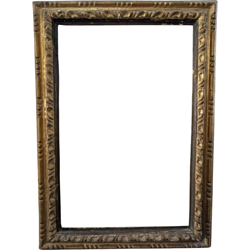 Italian wooden frame gilded with pure gold, Italy, 18th century