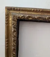 Italian wooden frame gilded with pure gold, Italy, 18th century