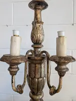 Antique fifteen-light church candelabrum made of gilded wood – Tuscany, late 18th century.