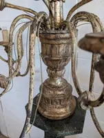 Antique fifteen-light church candelabrum made of gilded wood – Tuscany, late 18th century.