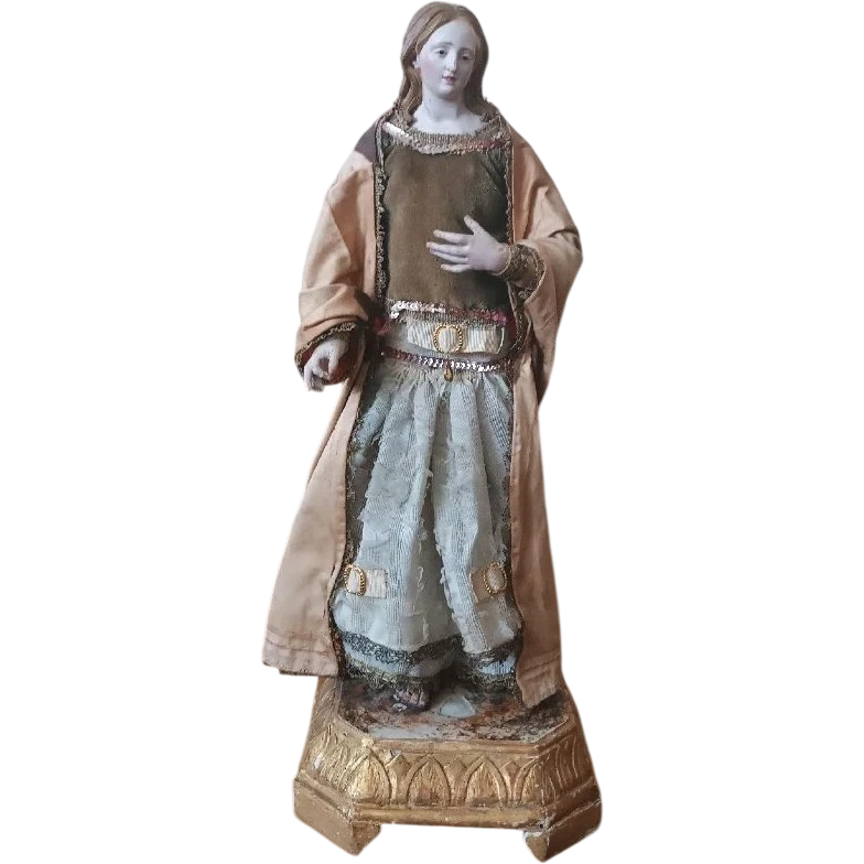 Sculpture ancienne de Naples, XIXe siècle - Sainte Agathe