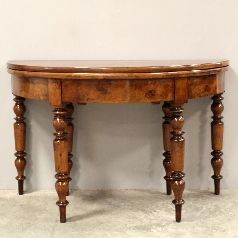 Antique 19th-century Louis Philippe console table in walnut