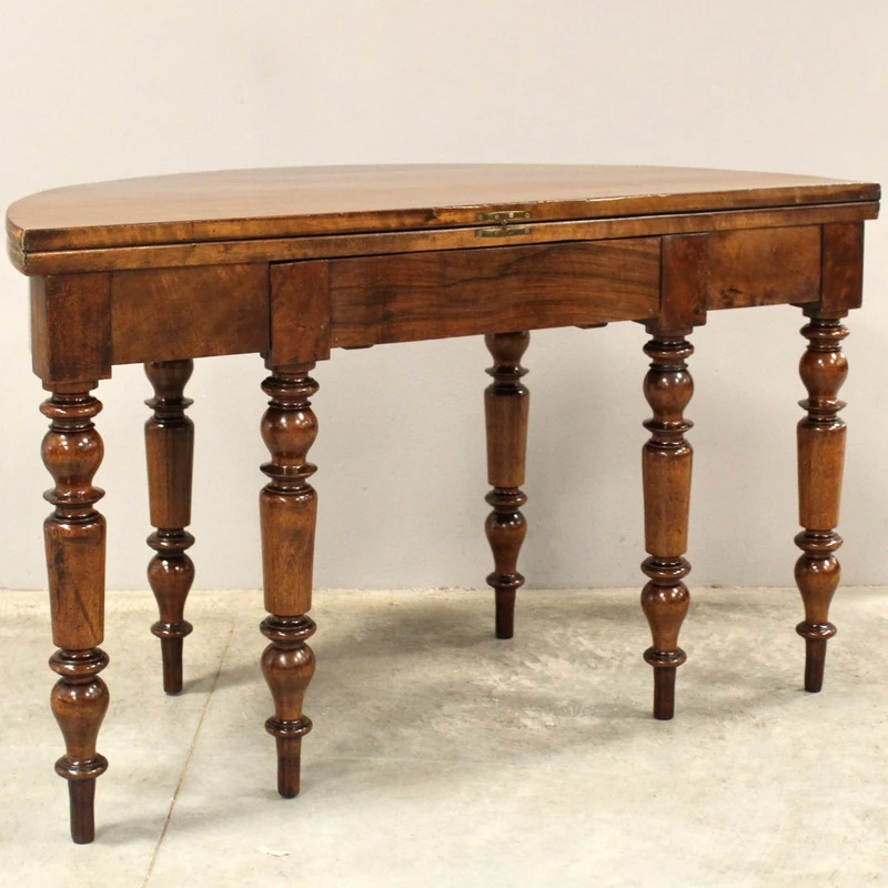 Antique 19th-century Louis Philippe console table in walnut