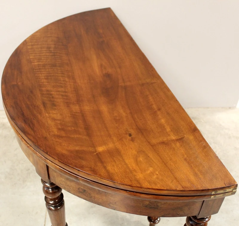 Antique 19th-century Louis Philippe console table in walnut
