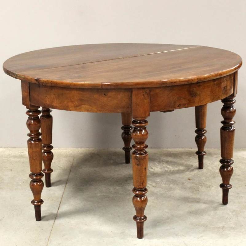 Antique 19th-century Louis Philippe console table in walnut